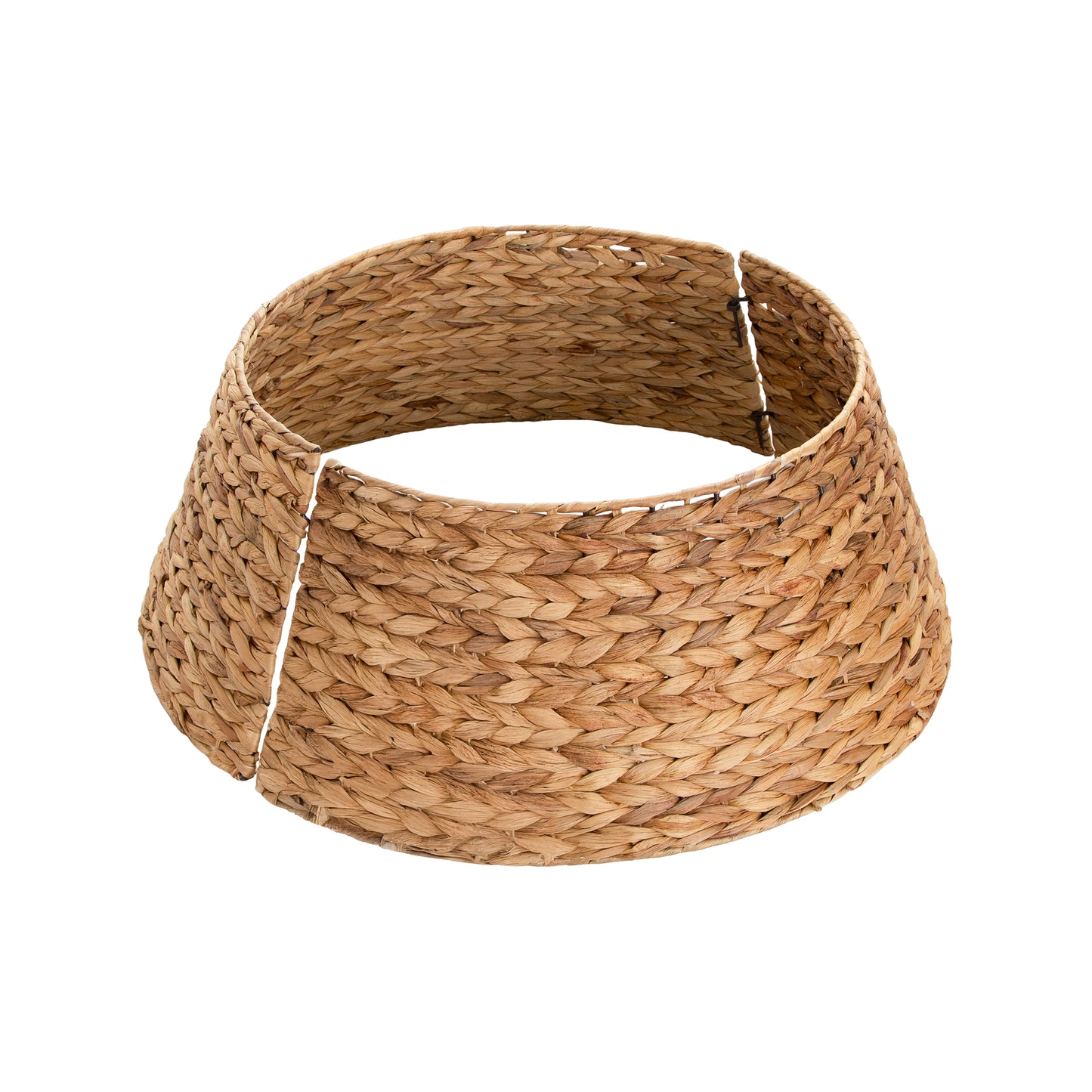 2-Panel Detachable Water Hyacinth Christmas Tree Skirt