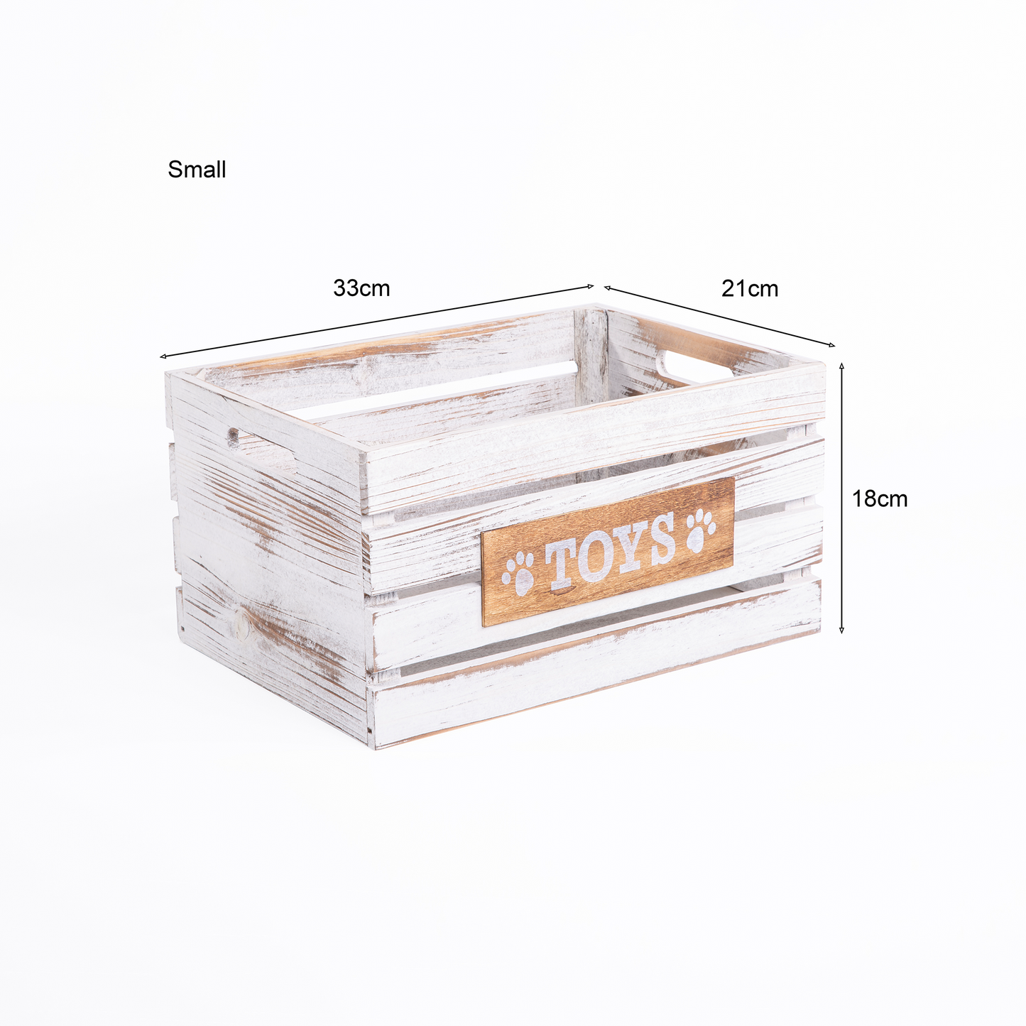 Vintage Dog Toy Storage Box Wooden Crate - 3 Sizes