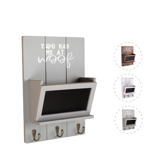 Wooden Wall Hook with Mailbox
