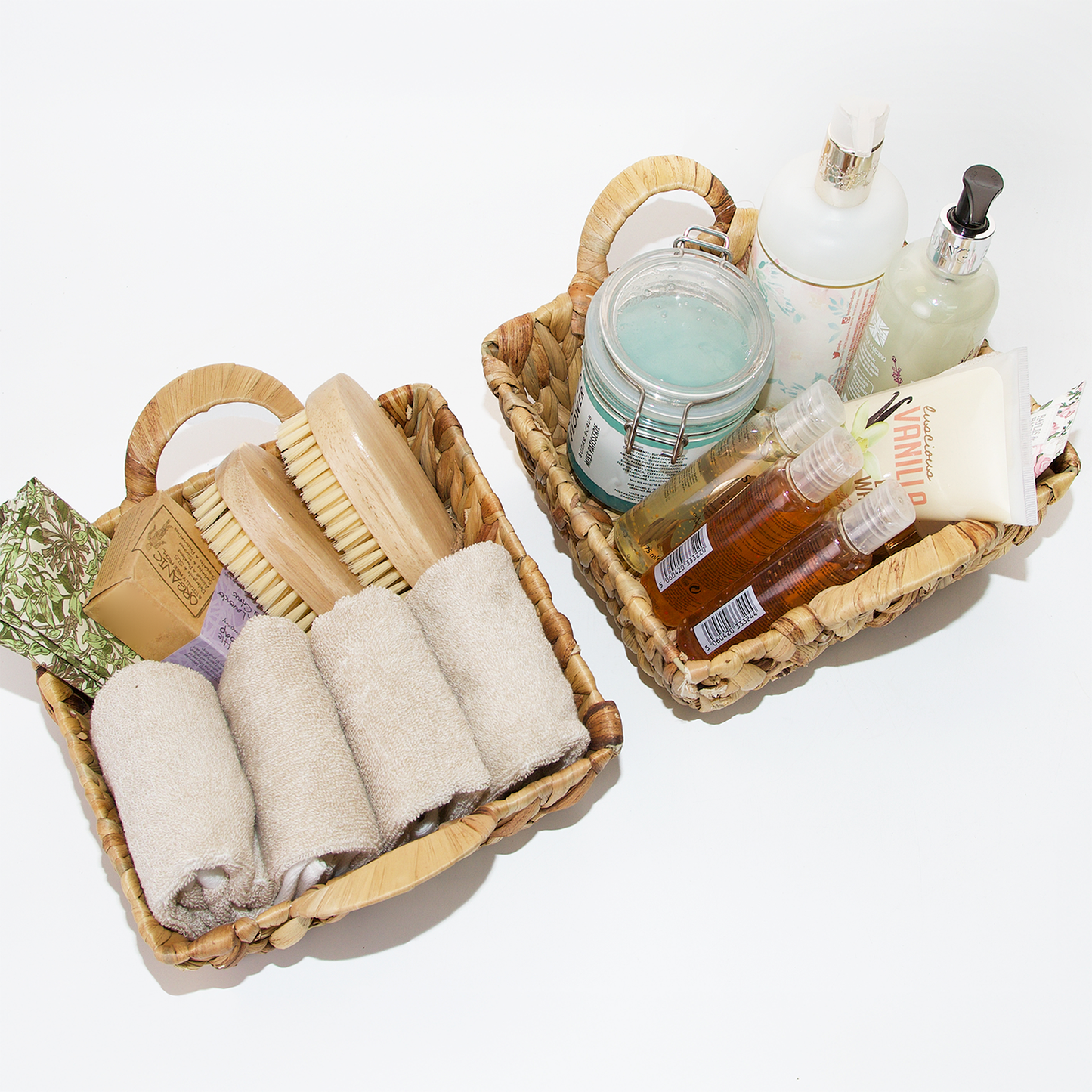 Water Hyacinth Square Storage Basket with Handle