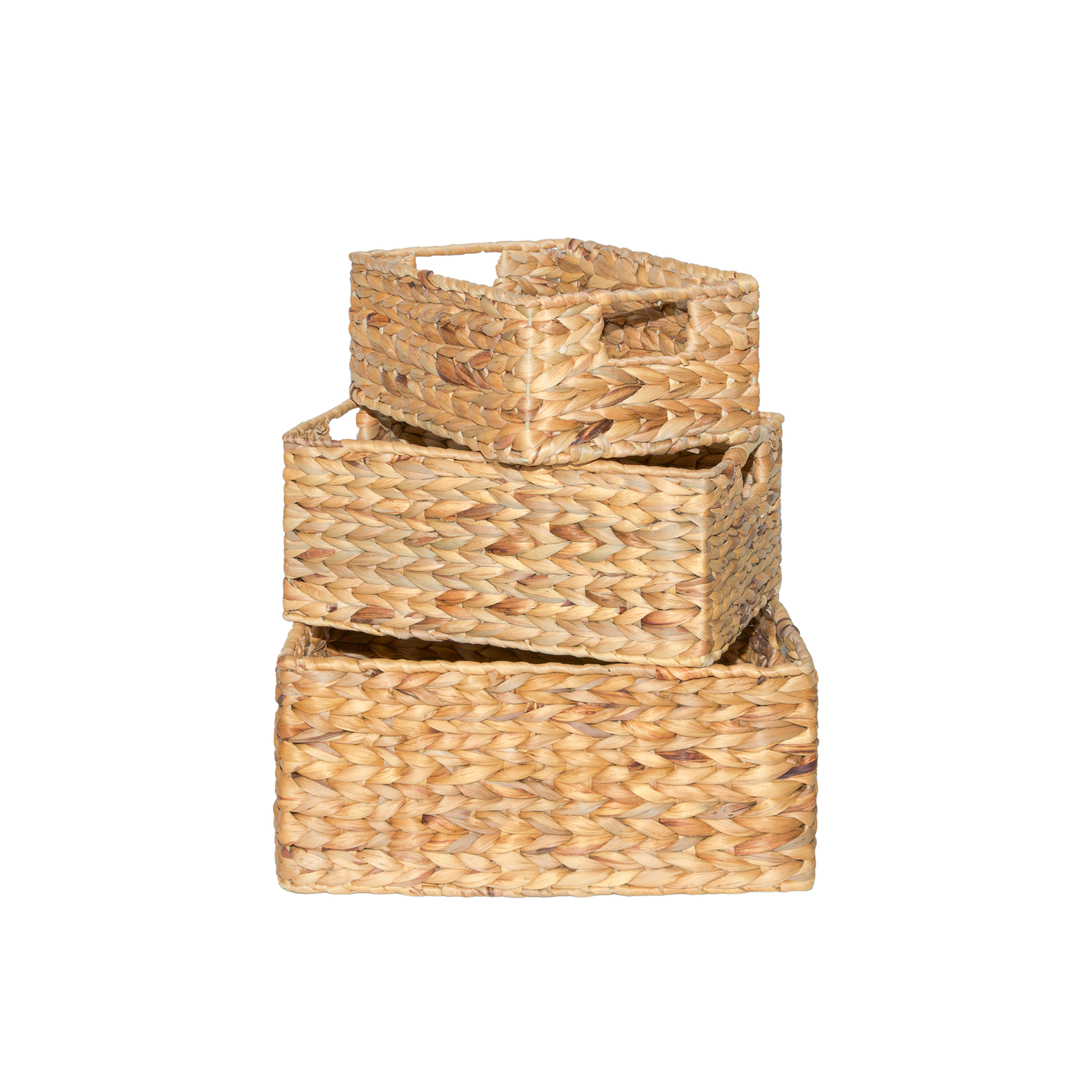 Water Hyacinth Rectangular Storage Basket - 3 Sizes