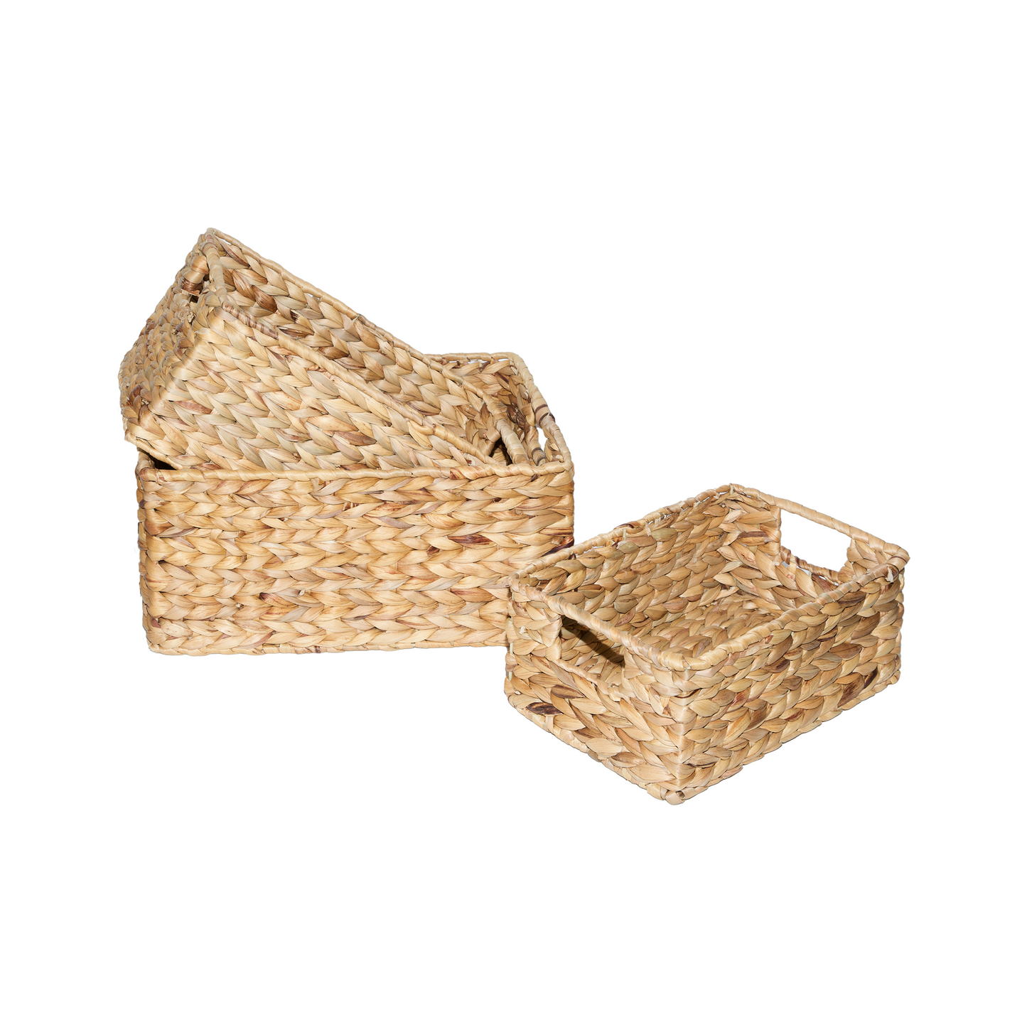 Water Hyacinth Rectangular Storage Basket - 3 Sizes