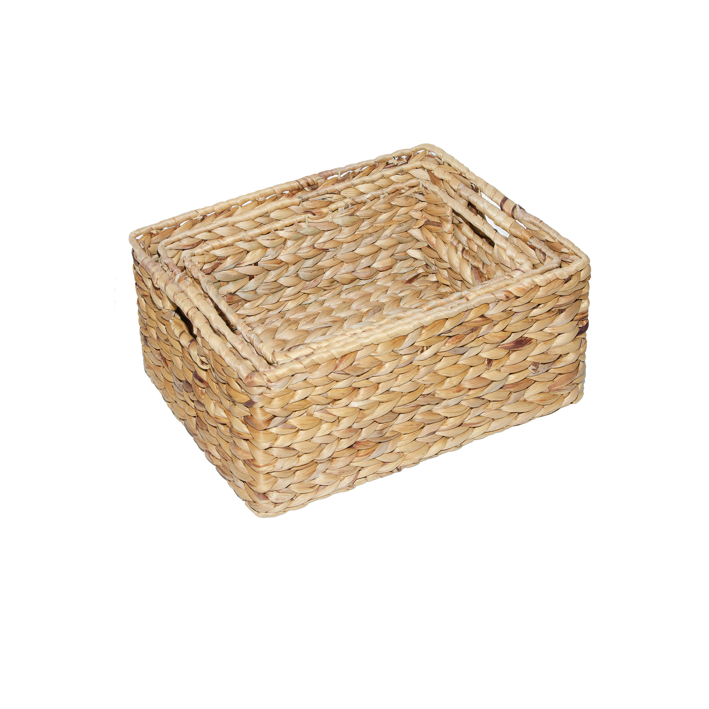 Water Hyacinth Rectangular Storage Basket - 3 Sizes