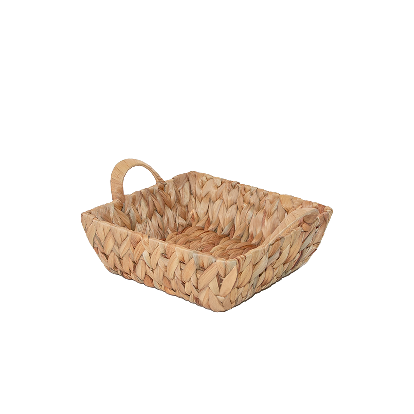 Water Hyacinth Square Storage Basket with Handle