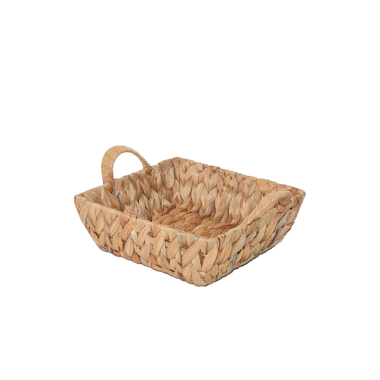 Water Hyacinth Square Storage Basket with Handle