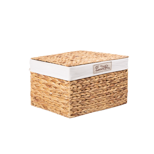 Water Hyacinth Storage Hamper with Lining - 3 Sizes