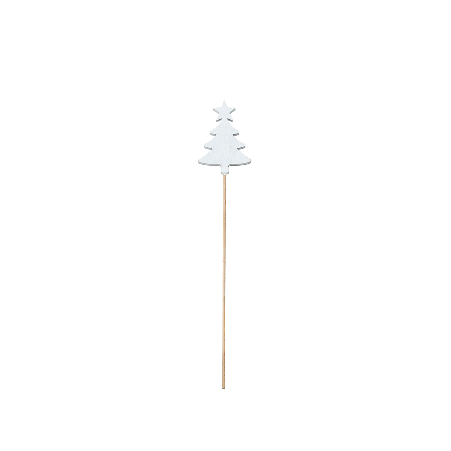 Set 10 Wooden Christmas Tree Stick Decorations - Gold / Red / White