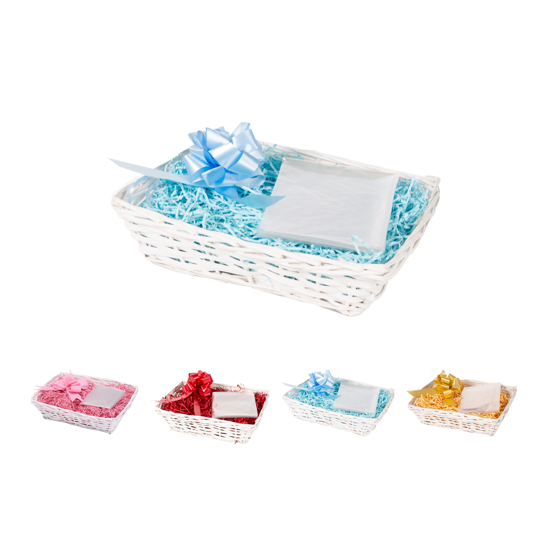 White Wicker Basket Gift Hamper Kit – Wickerfield