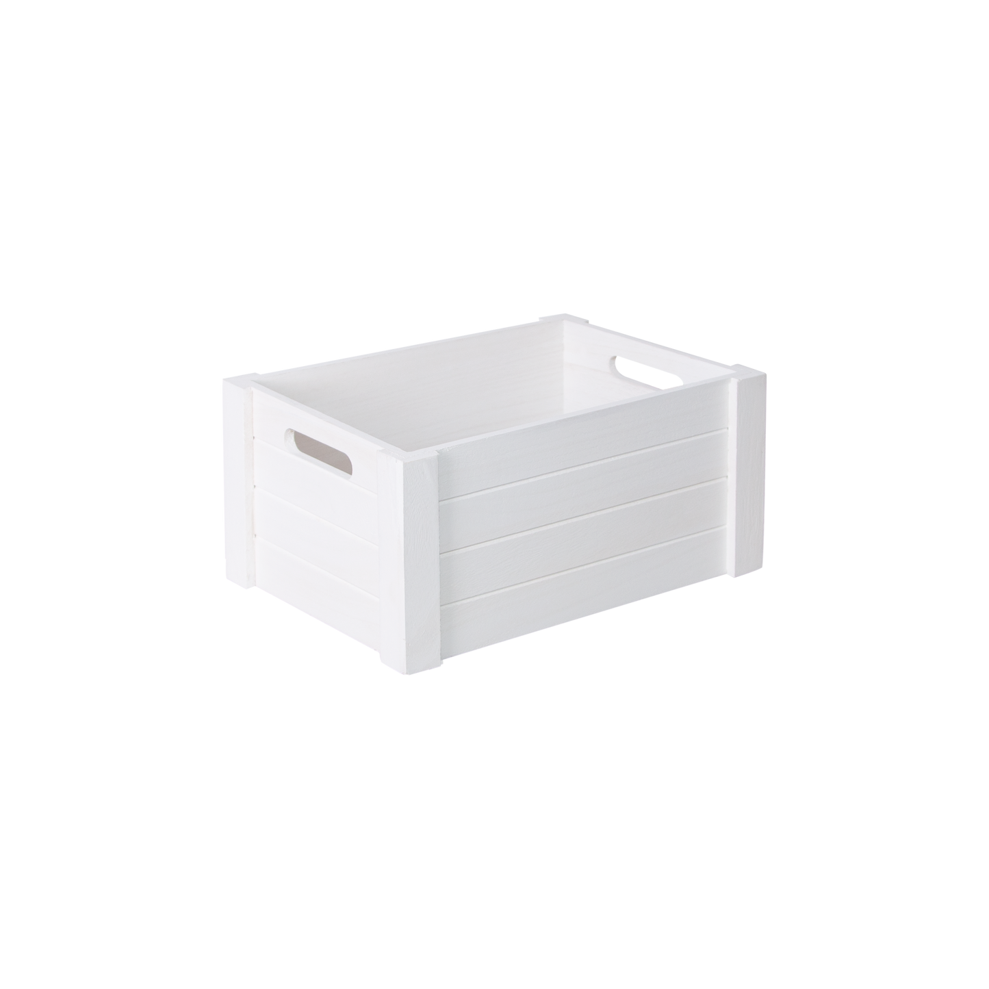 White Oval Cut-out Wooden Crate - 3 Sizes
