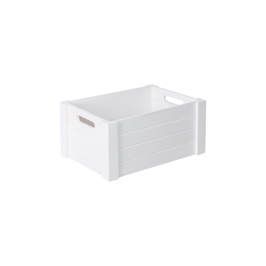 White Oval Cut-out Wooden Crate - 3 Sizes