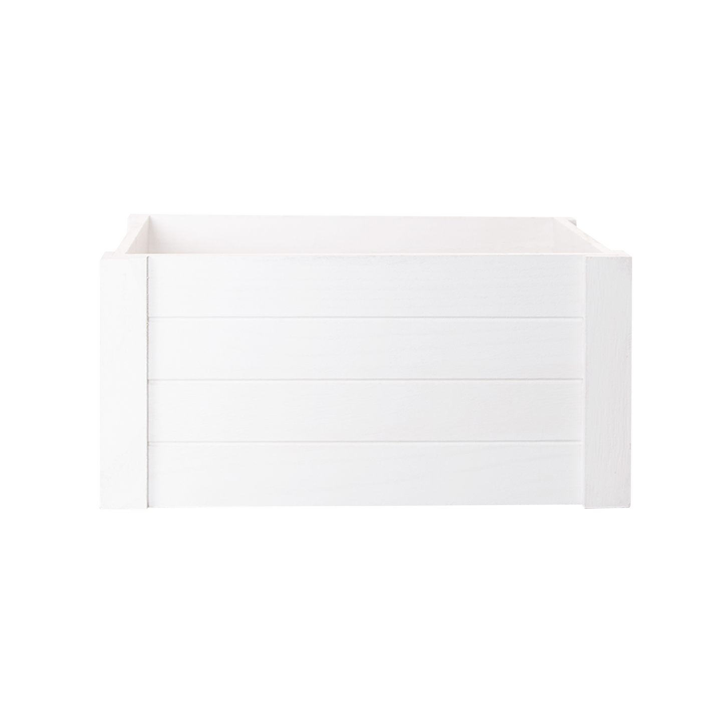 White Oval Cut-out Wooden Crate - 3 Sizes