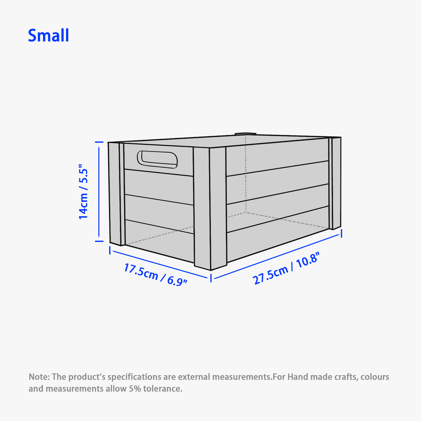White Oval Cut-out Wooden Crate - 3 Sizes