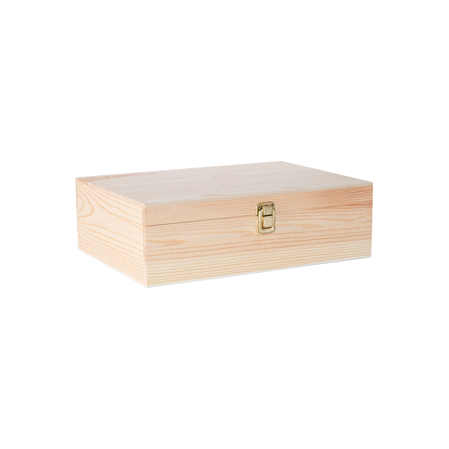Wooden Box Hamper with Hinged Lid – Short Version - 5 Sizes