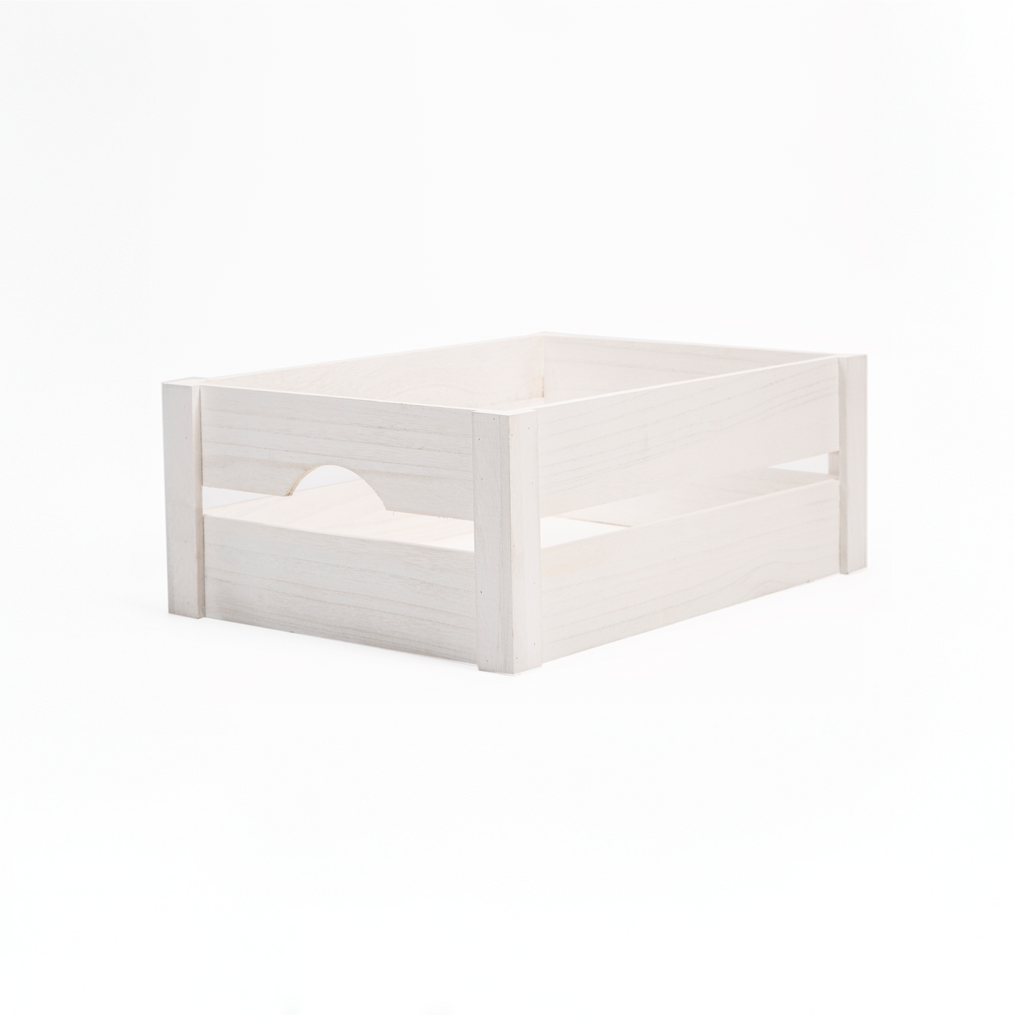White Wooden Crate with Handle - 3 Sizes