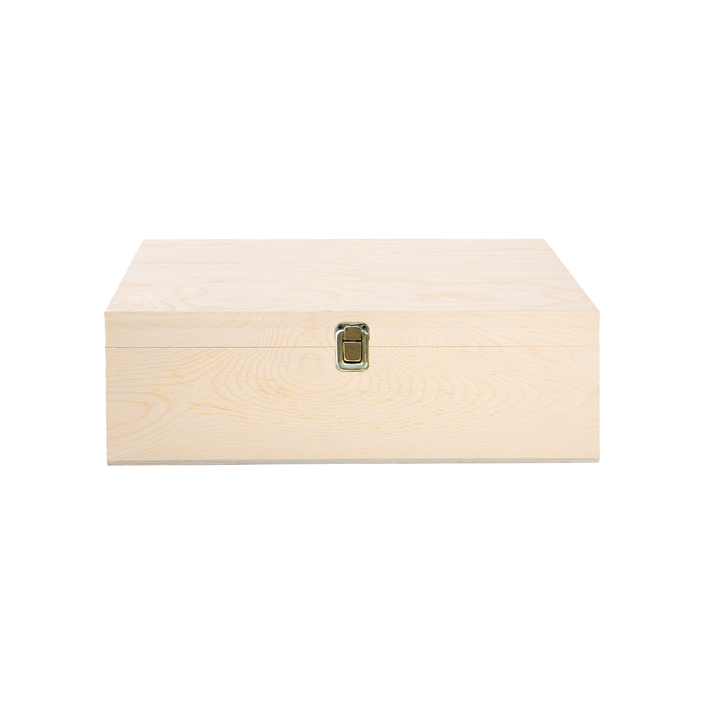 Wooden Box Hamper with Hinged Lid – Short Version - 5 Sizes