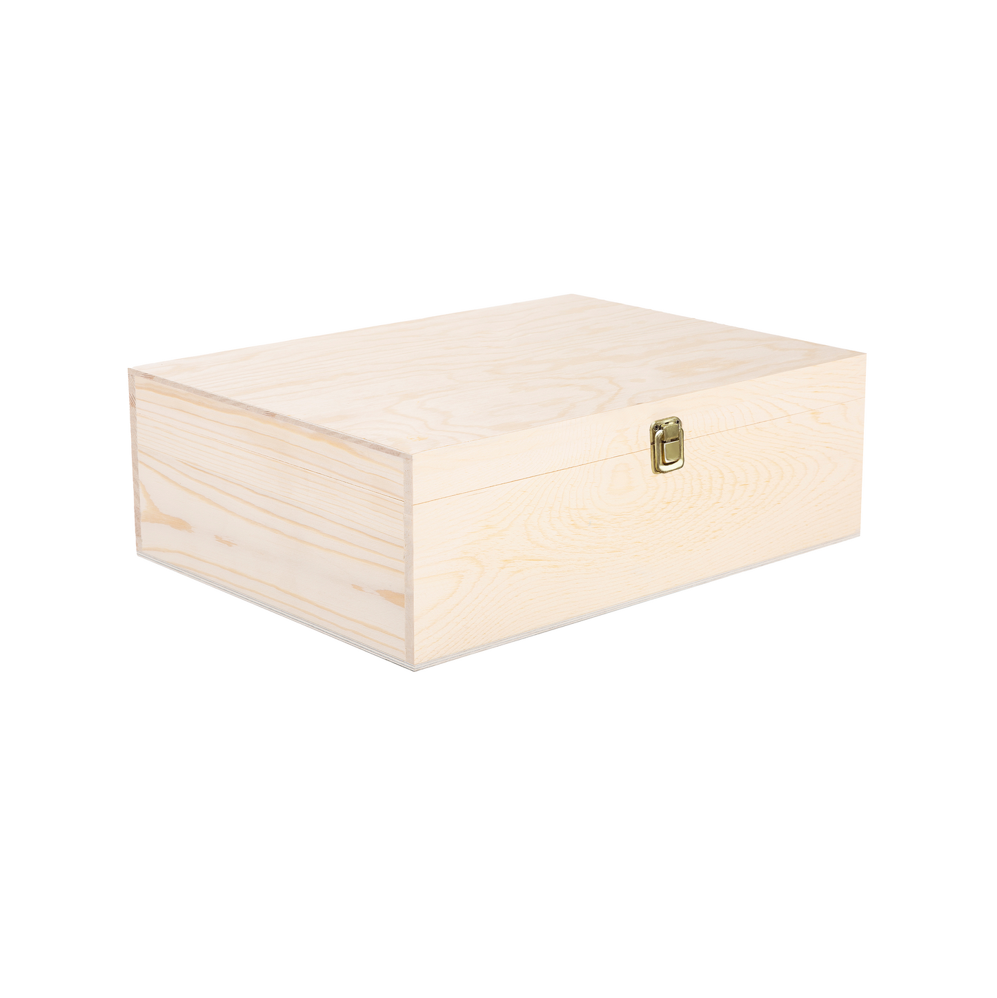 Wooden Box Hamper with Hinged Lid – Short Version - 5 Sizes