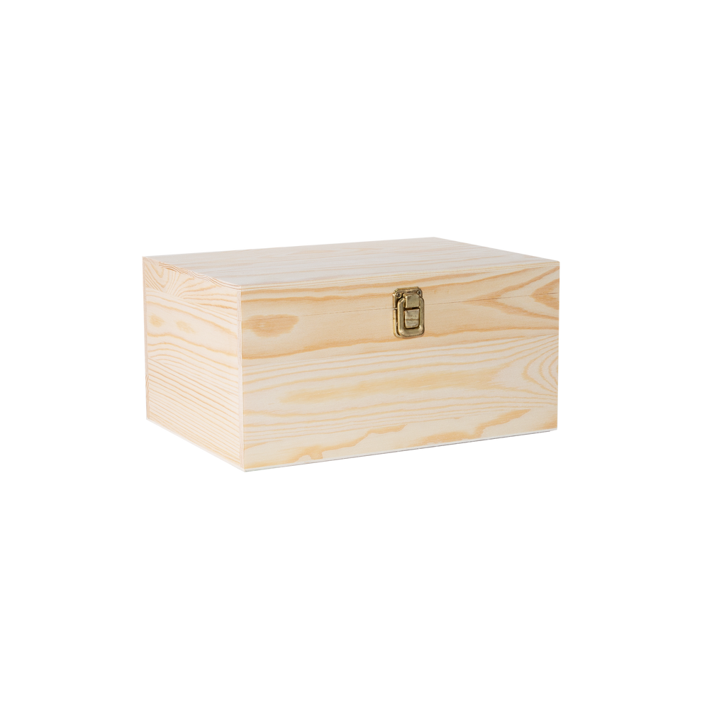 Wooden Box Hamper with Hinged Lid - 5 Sizes – Wickerfield