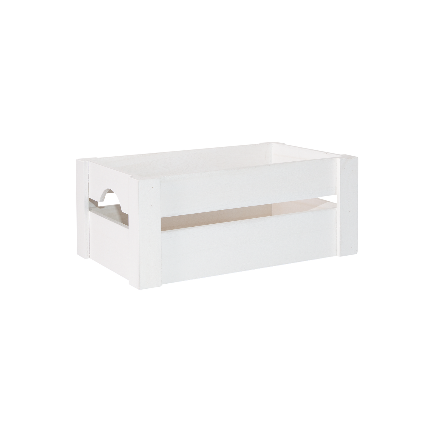White Wooden Crate with Handle - 3 Sizes