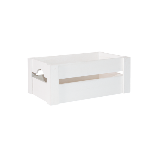White Wooden Crate with Handle - 3 Sizes