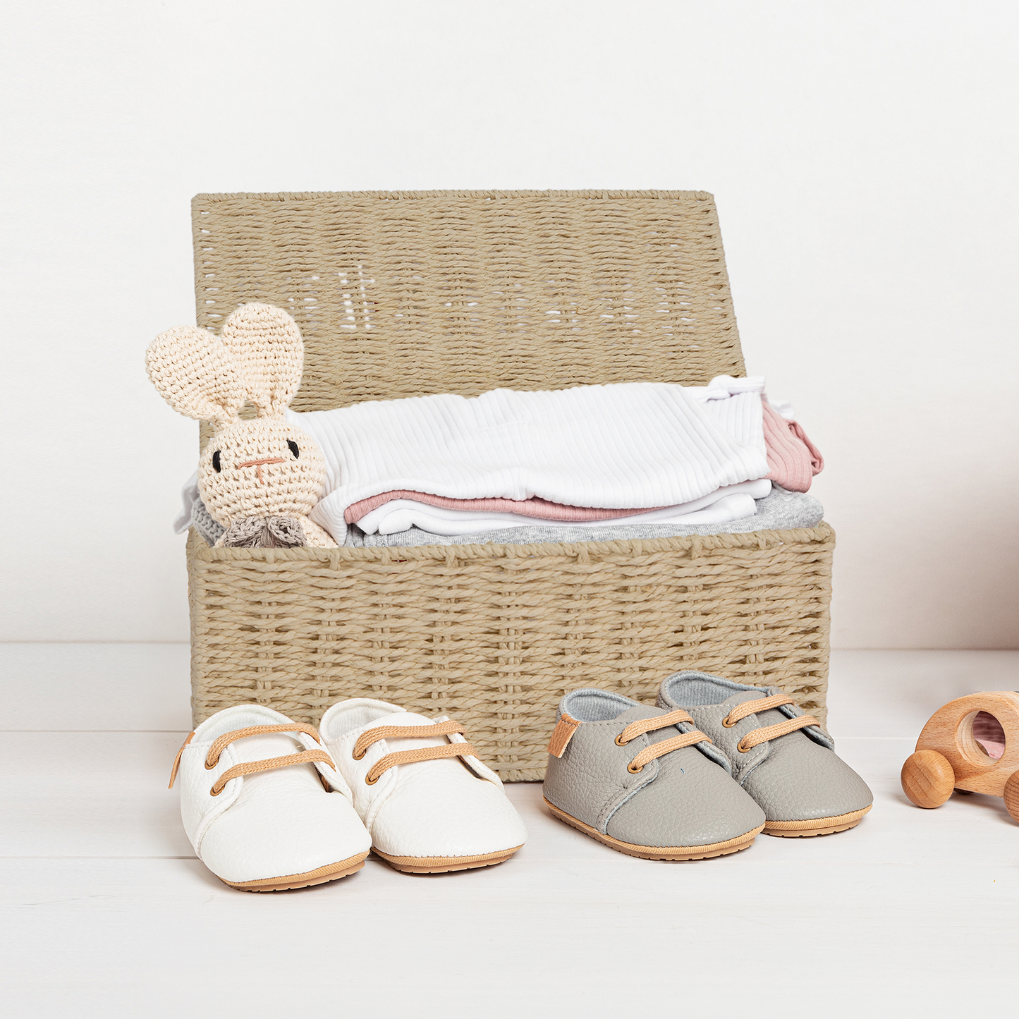 Beige Paper Rope Storage Hamper Basket - 3 Sizes