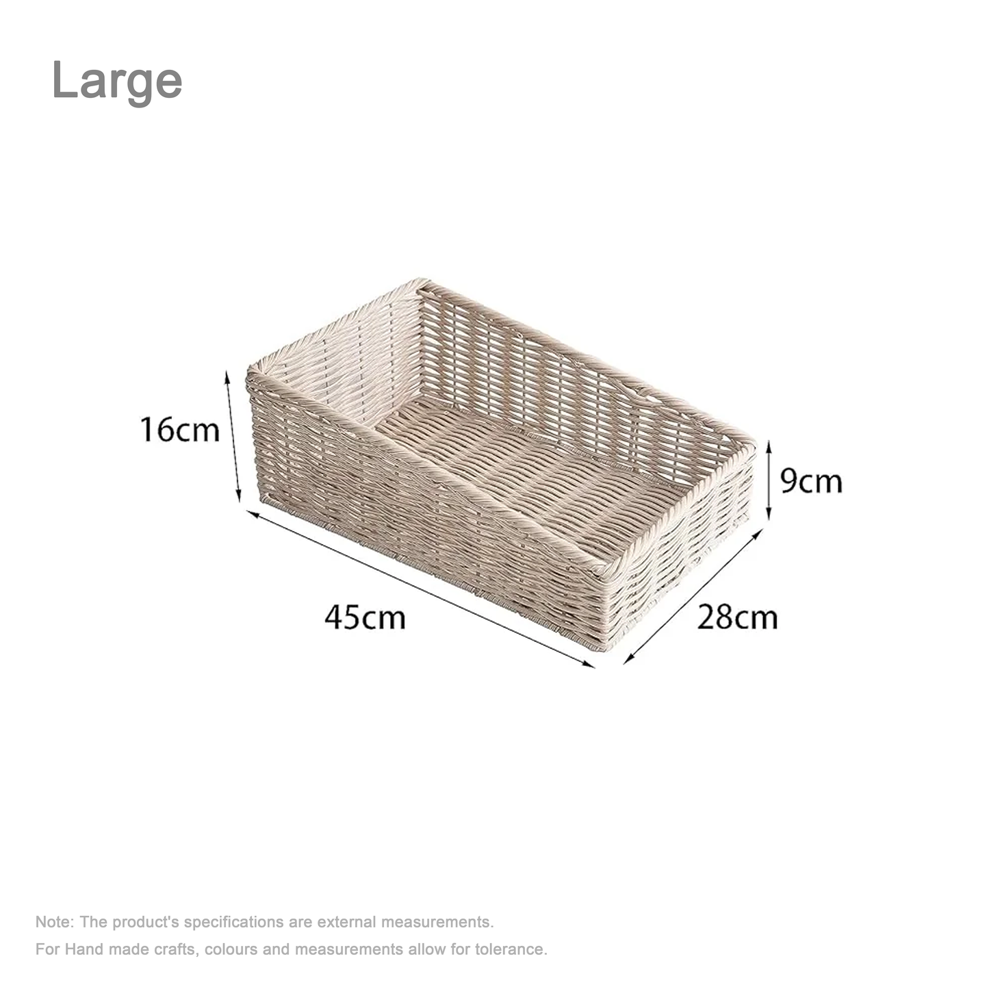 Beige Wicker-Style Display Basket - 2 Sizes