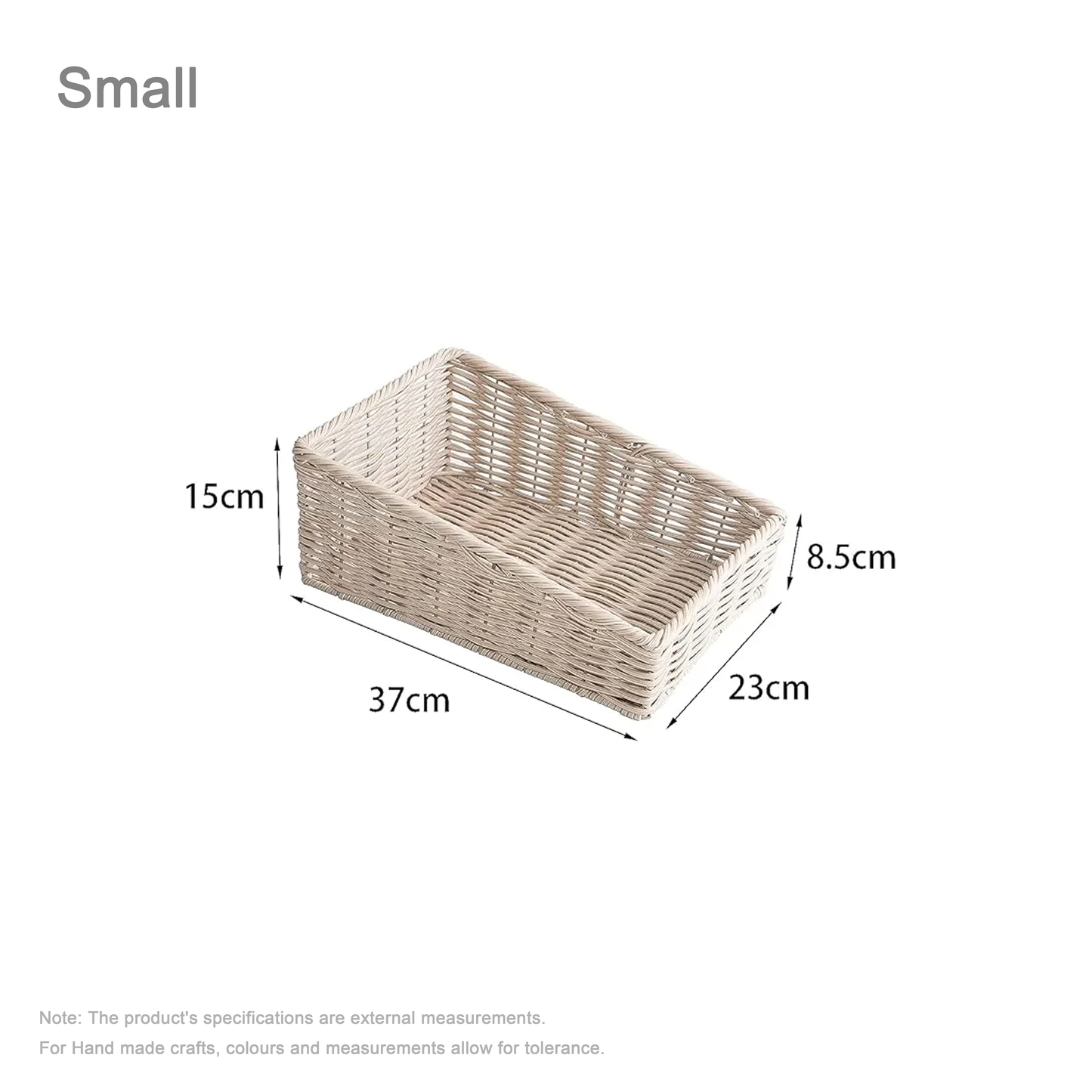 Beige Wicker-Style Display Basket - 2 Sizes