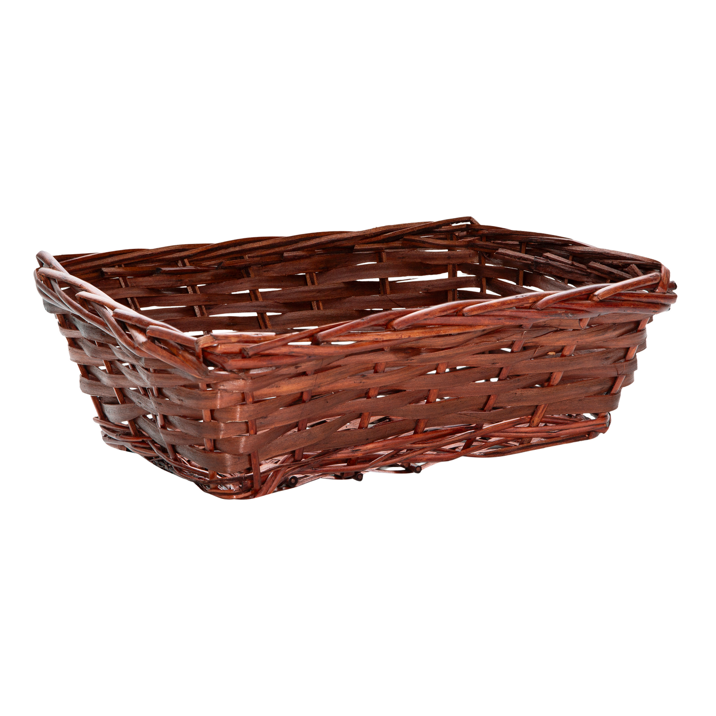 30.5cm Brown Rectangular Split Willow Packing Tray