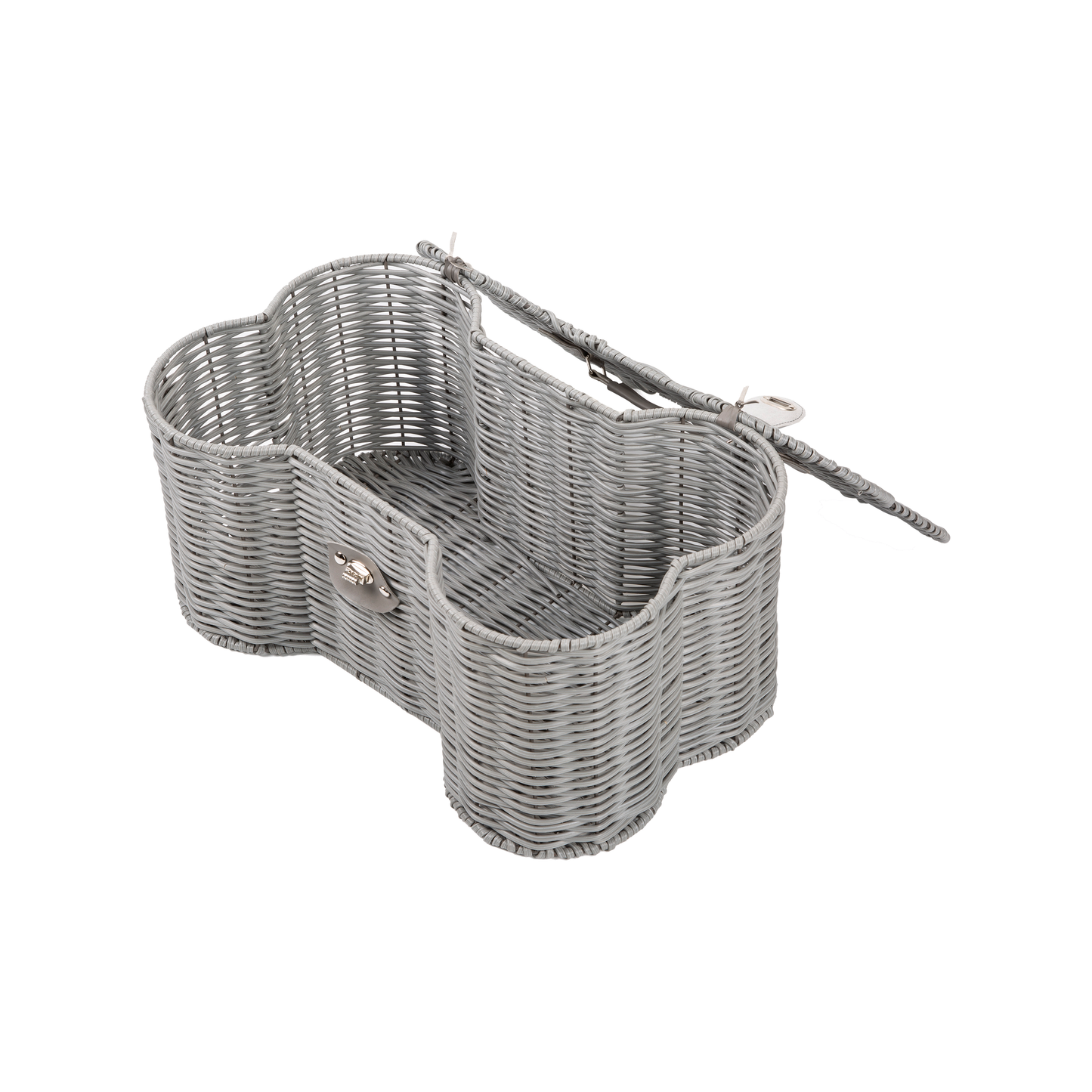 Grey Faux Wicker Bone-Shaped Hamper Basket - 2 Sizes