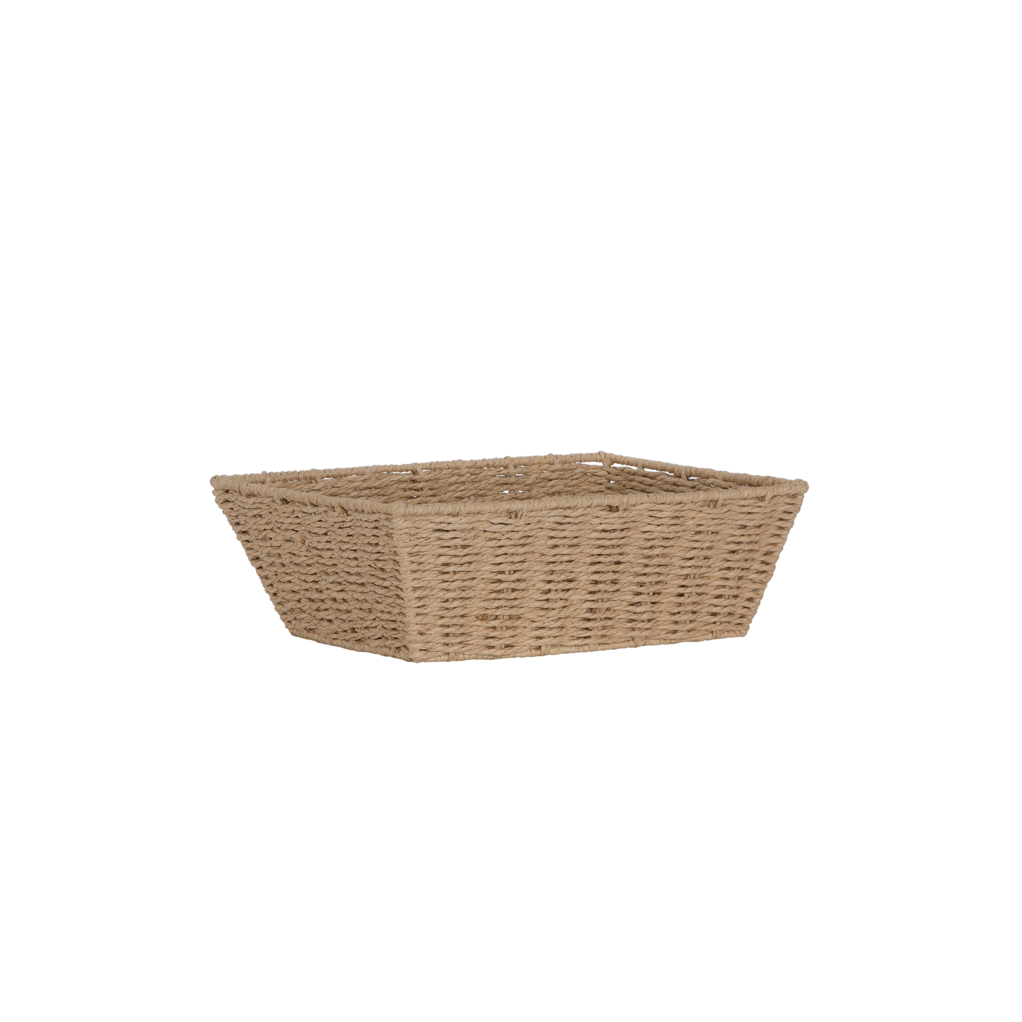 Paper Rope Storage Hamper Basket - Grey / Beige / White