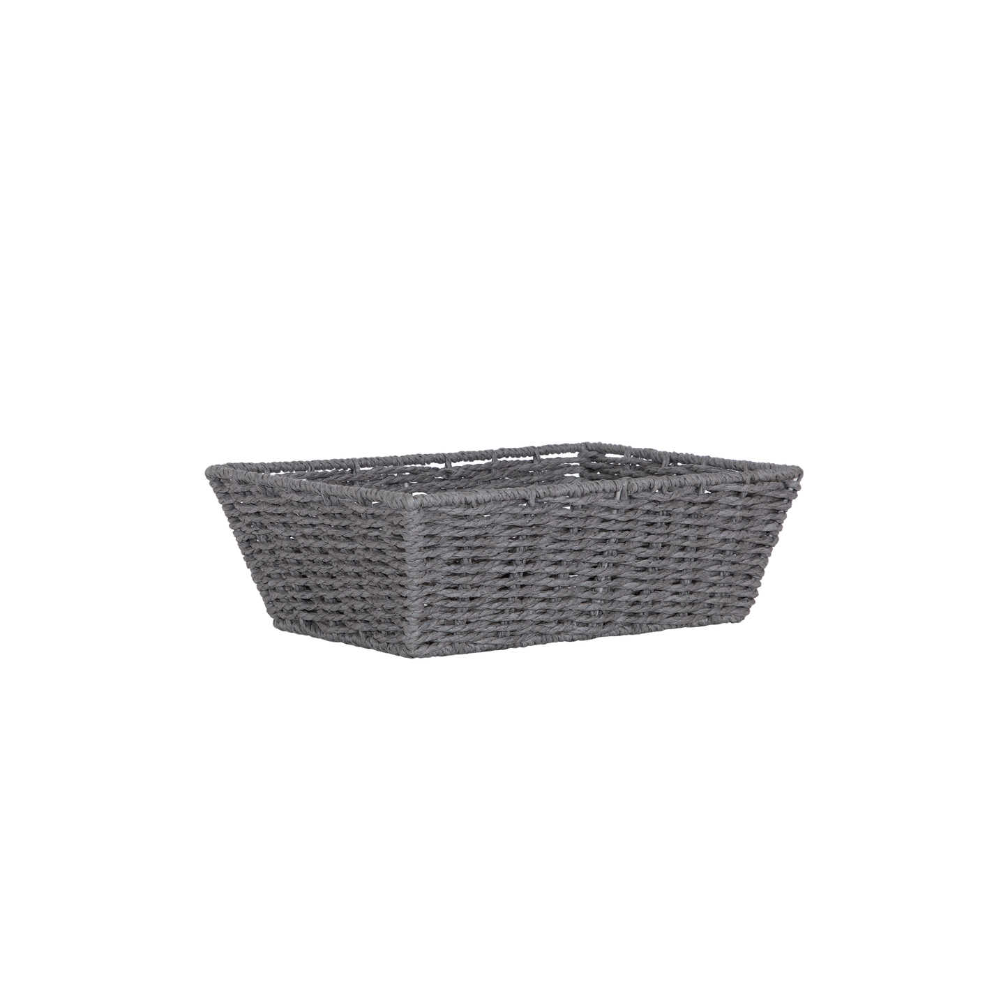 Paper Rope Storage Hamper Basket - Grey / Beige / White