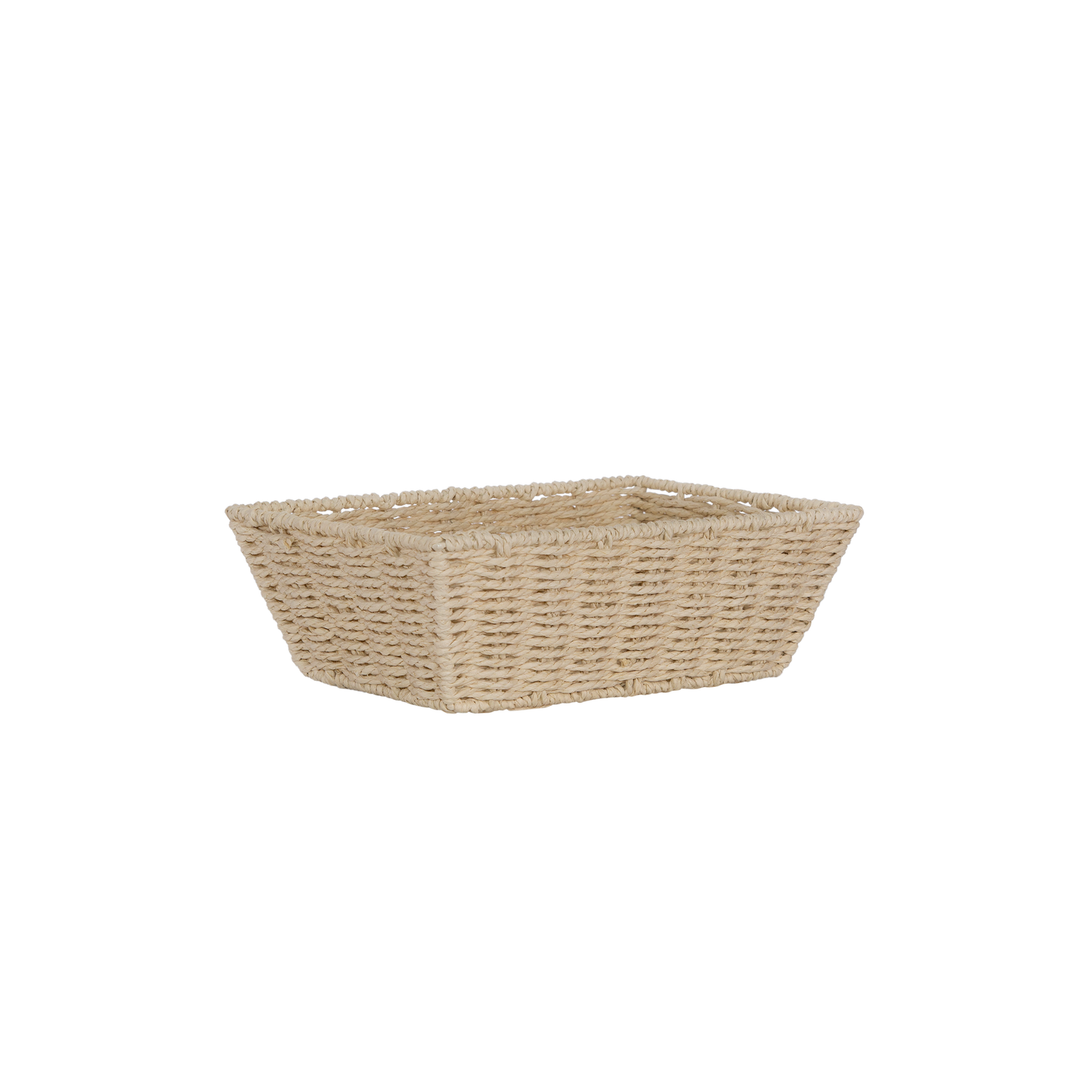Paper Rope Storage Hamper Basket - Grey / Beige / White