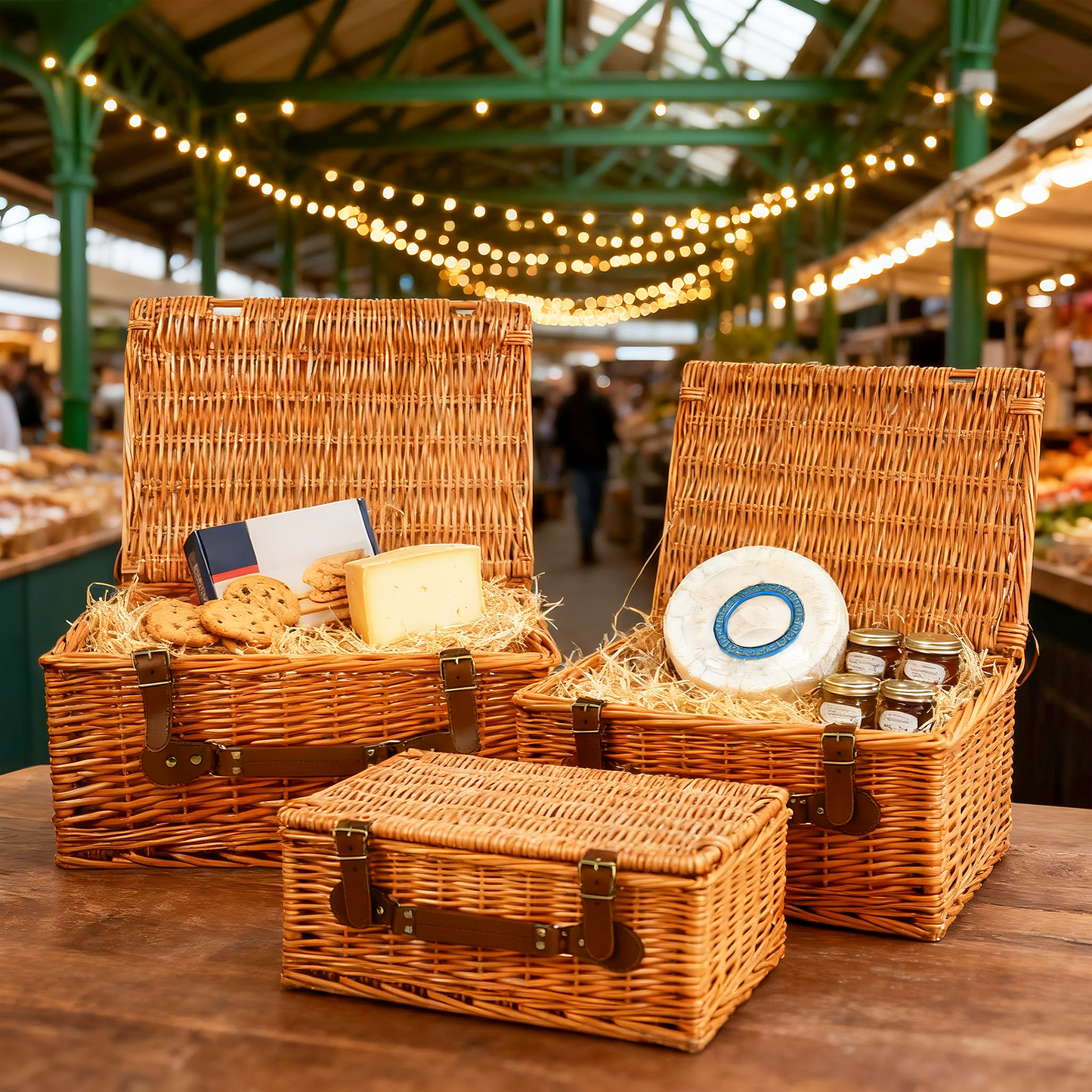 Light Steamed Wicker Storage Hamper Basket - 3 Sizes