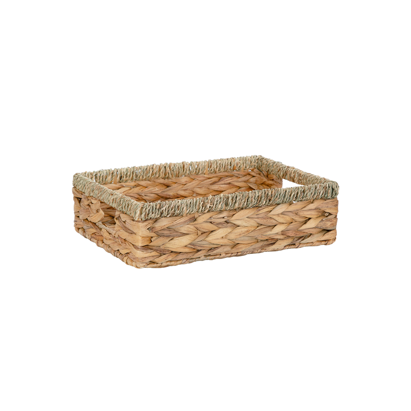 Shallow Water Hyacinth Storage Baskets with Seagrass Border - 3 Sizes
