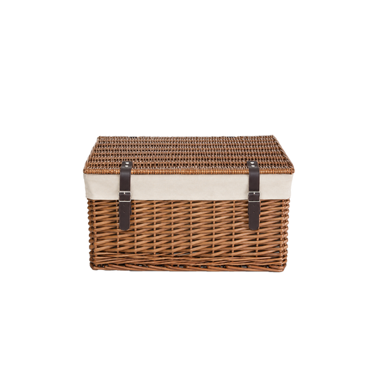 Double Steamed Wicker Storage Hamper Basket with Lining- 3 Sizes