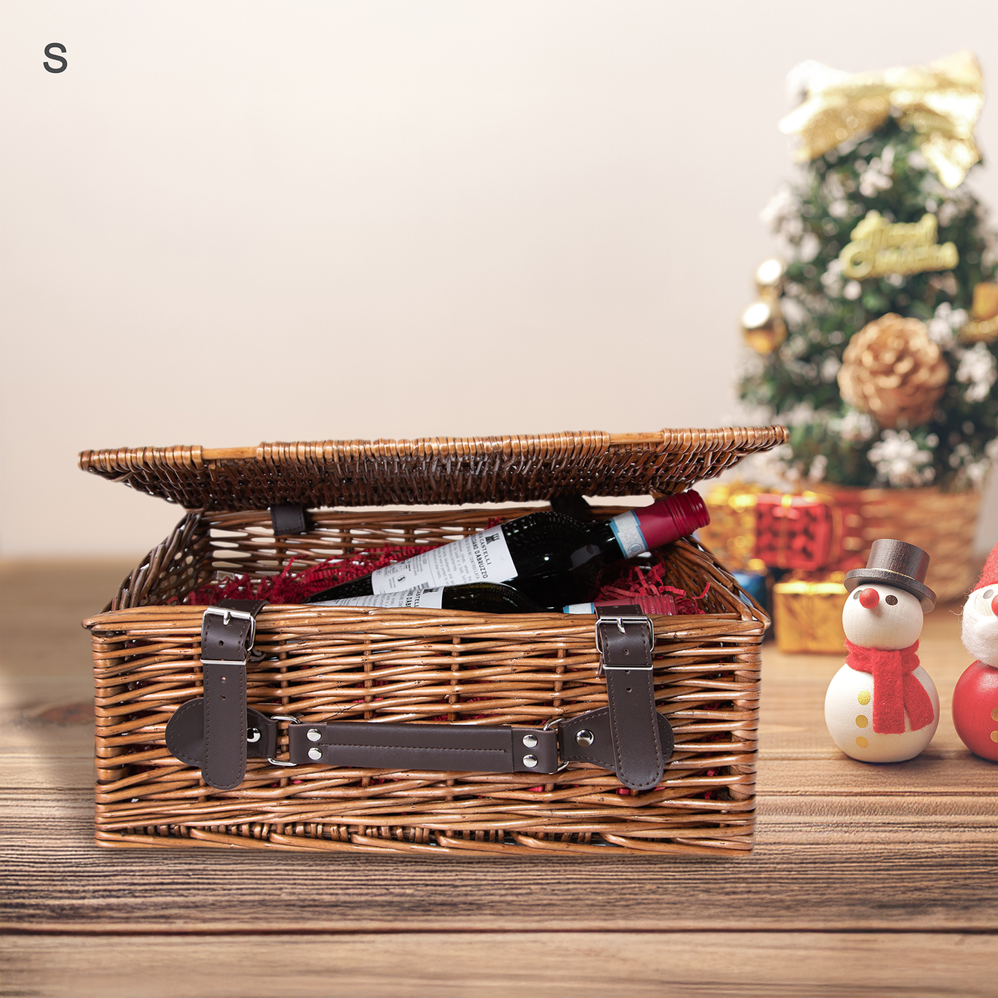 Double Steamed Wicker Storage Hamper Basket - 3 Sizes