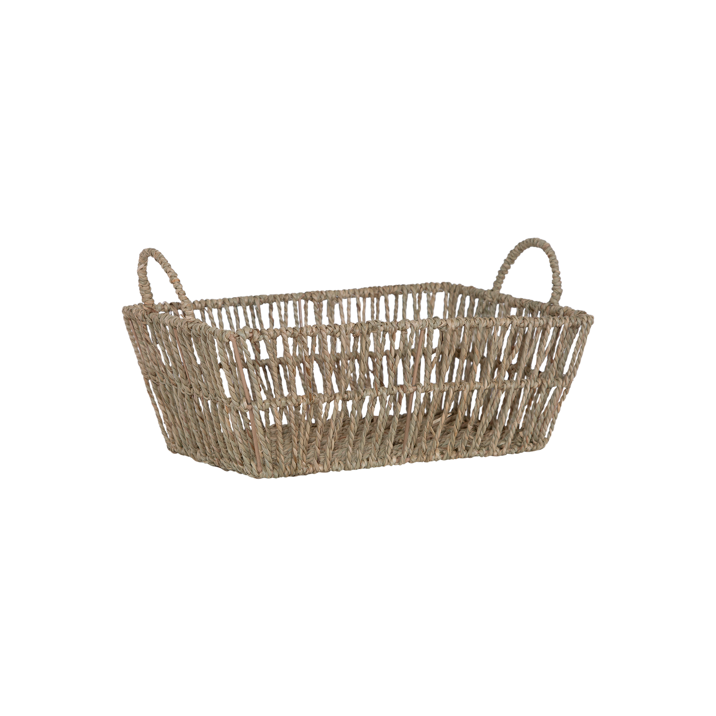 Storage Hamper Basket with Handle - Seagrass / Paper Rope