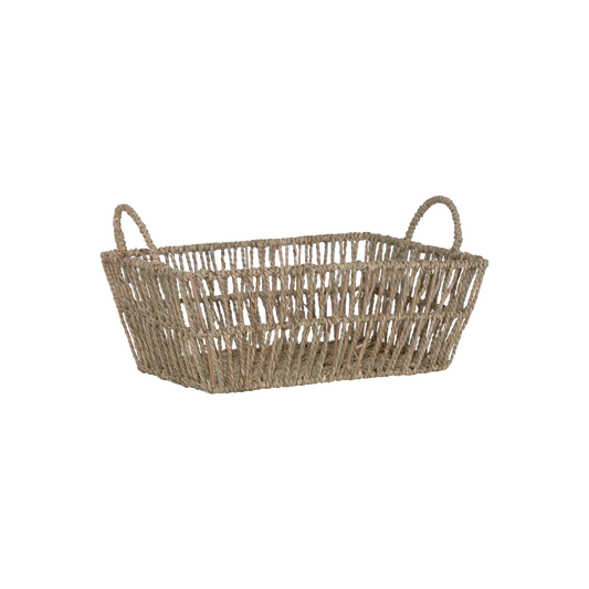 Storage Hamper Basket with Handle - Seagrass / Paper Rope