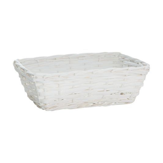 30.5cm White Rectangular Split Willow Packing Tray