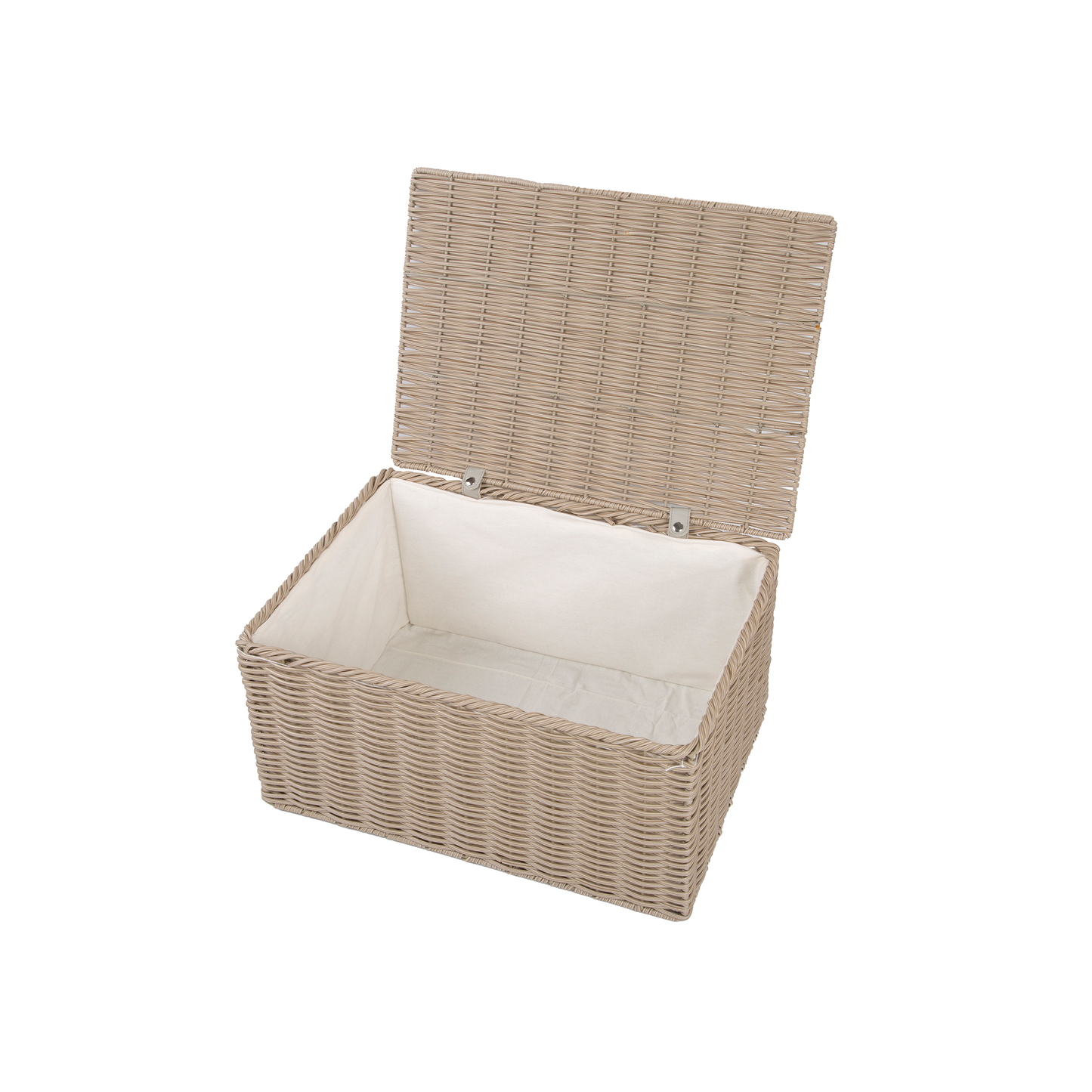 Wicker-Style Storage Hamper Basket with Lining - 2 Sizes
