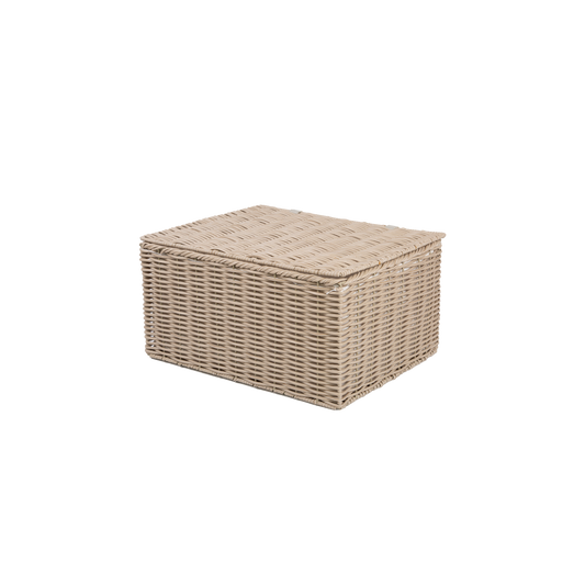 Wicker-Style Storage Hamper Basket with Lining - 2 Sizes