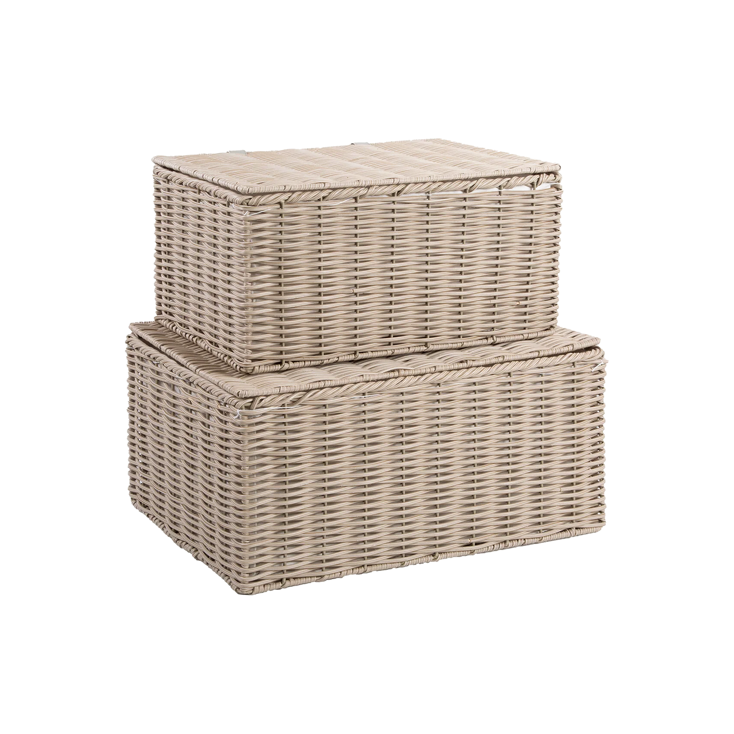 Wicker-Style Storage Hamper Basket with Lining - 2 Sizes