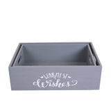 WH Wooden Crates Retail Display Shelve Storage Box Gift Hamper Christmas Eve