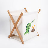Collapsible Cotton Laundry Bag Nursery Room Storage Hamper Kid Toys Collection
