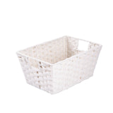 Faux Wicker Home Storage Basket with Liner Laundry Basket Toys Collection