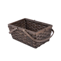 Woven Shopping Basket With Folding Handles Gift Hamper Basket Christmas Eve Gift