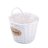 3 x Wicker Flower Basket with Handles Indoor Planter With Liner Gift Basket