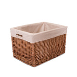 Natural Finish Wicker Trunk Baby Nursery Toys Blanket Storage Chest Basket Box