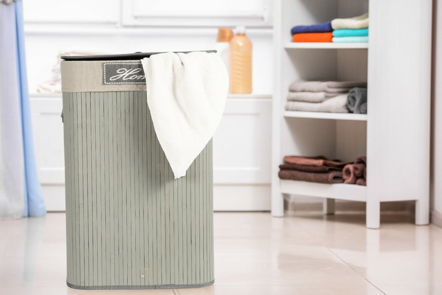 Bamboo Laundry Basket with Lining