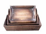 Wooden Serving Tray Crates Retail Display Christmas Gift Hamper Breakfast Tray