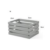 Grey Wooden Crate Storage Box Display Shelves Christmas Eve Gift Box